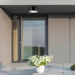 Globe Electric Teagan 1-Light Dark Bronze Outdoor Indoor Flush Mount Ceiling Light -Ceiling Lighting Shop 4f61f8980e20f157 0868 w800 h800 b0 p0