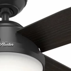 Hunter Fan Company 52" Dempsey Damp Matte Black Ceiling Fan With Light/Remote -Ceiling Lighting Shop 50313d450f8fe202 6953 w800 h800 b0 p0