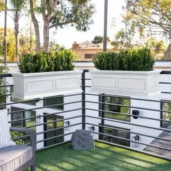 Veradek Brixton Window Box Planter With Bracket, 36", White -Ceiling Lighting Shop 508127d500ad685a 9970 w800 h800 b0 p0