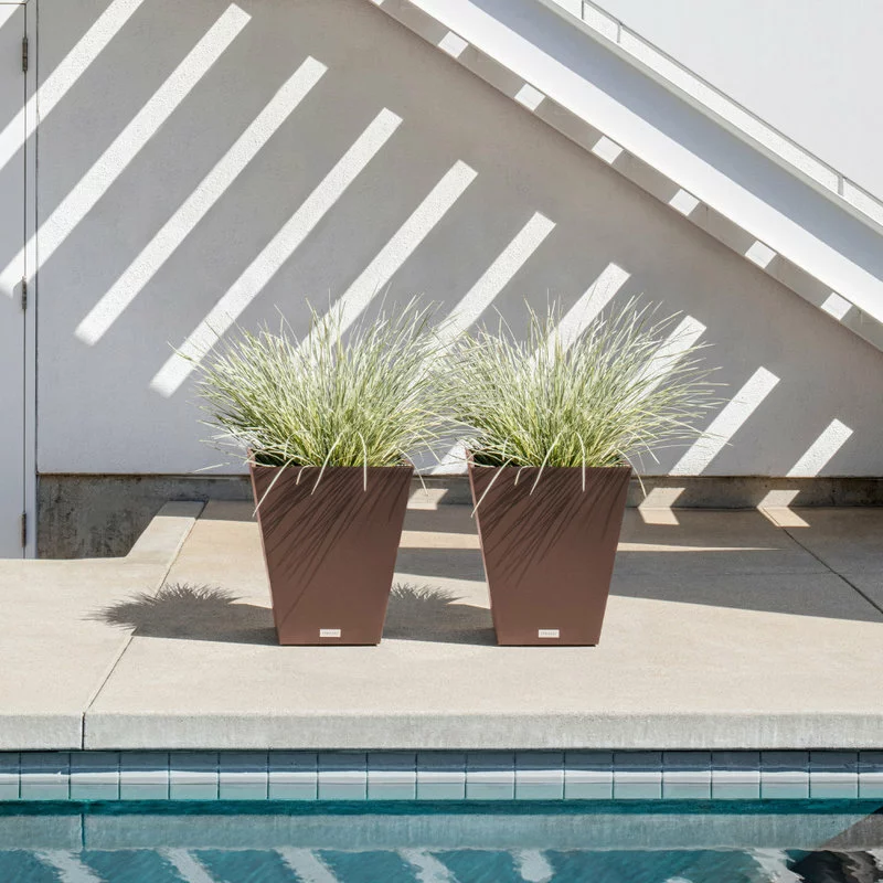 Veradek Nobleton Square Planter, Espresso, 18" 5 Veradek Nobleton Square Planter, Espresso, 18" - Image 5