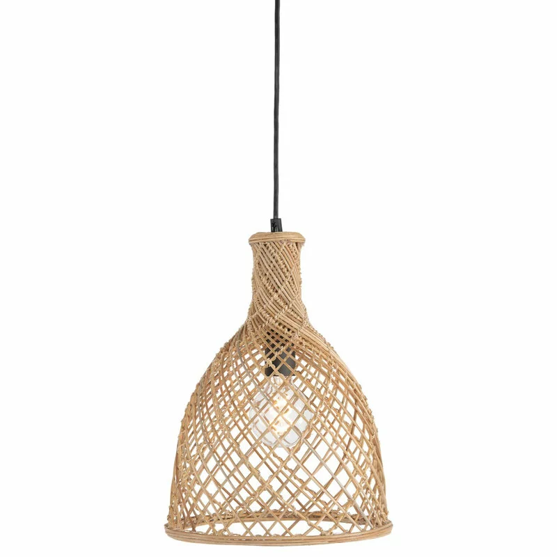KOUBOO Bottle Cane Rib Open Weave Pendant Lamp, Natural 1 KOUBOO Bottle Cane Rib Open Weave Pendant Lamp, Natural