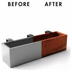 Veradek Metallic Series Corten Steel Railing Planter, 36" -Ceiling Lighting Shop 53013d340fa56223 4409 w800 h800 b1 p0