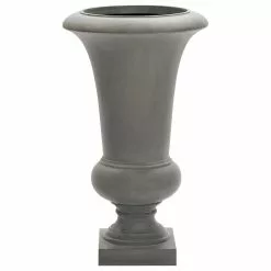 LuxenHome 22.75" H Gray Slim MgO Urn Planter