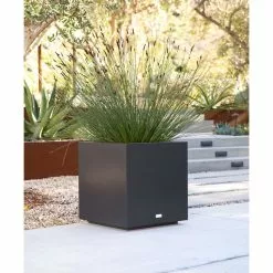 Veradek Metallic Series Cube Planter, Black, Large -Ceiling Lighting Shop 55812d6f0cb0b797 2231 w800 h800 b0 p0