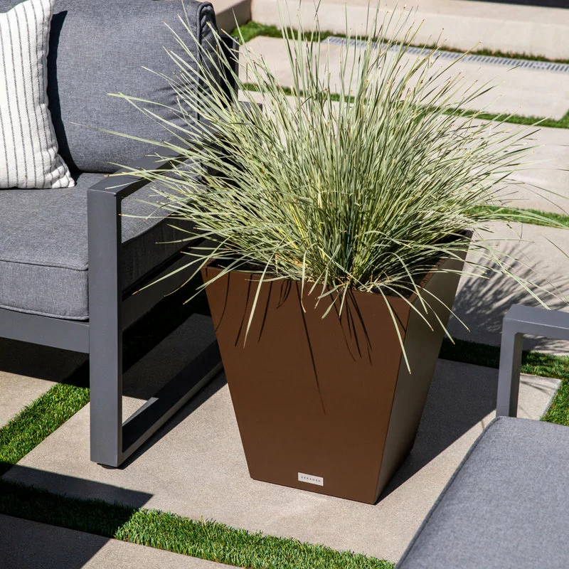 Veradek Nobleton Square Planter, Espresso, 18" 7 Veradek Nobleton Square Planter, Espresso, 18" - Image 7