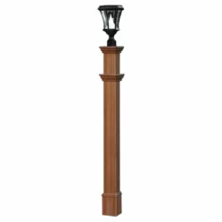 New England Arbors 6"x6"x74" Charleston Composite Lamp Post