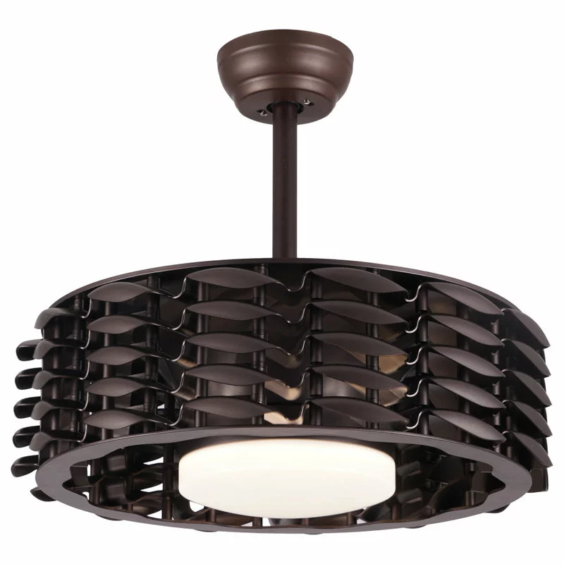 Todays Fans Oceano Bladeless Ceiling Fan, 6 Speeds With LED Light - 23 Inch, Coffee 2 Todays Fans Oceano Bladeless Ceiling Fan, 6 Speeds With LED Light - 23 Inch, Coffee - Image 2