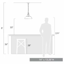 Golden Lighting Kinsley Large Pendant, Aged Galvanized Steel With Antique Black Iron Shade -Ceiling Lighting Shop 56d12afc01730df6 5126 w800 h800 b1 p0