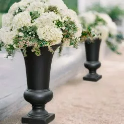 LuxenHome 22.75" H Black Slim MgO Urn Planter -Ceiling Lighting Shop 56d14e4803e40256 8220 w800 h800 b0 p0