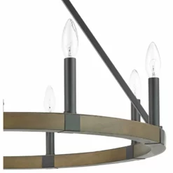 Lighting Favoriets 8 Light Wagon Wheel Candle Chandelier In Washed Wood And Black -Ceiling Lighting Shop 5711a5330045a4c5 6102 w800 h800 b1 p0