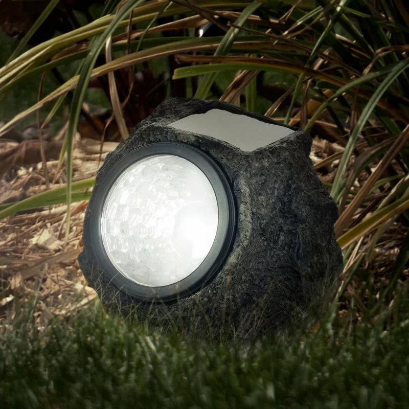 Solar LED Rock Landscaping Lights, Set Of 4 By Pure Garden 2 Solar LED Rock Landscaping Lights, Set Of 4 By Pure Garden - Image 2