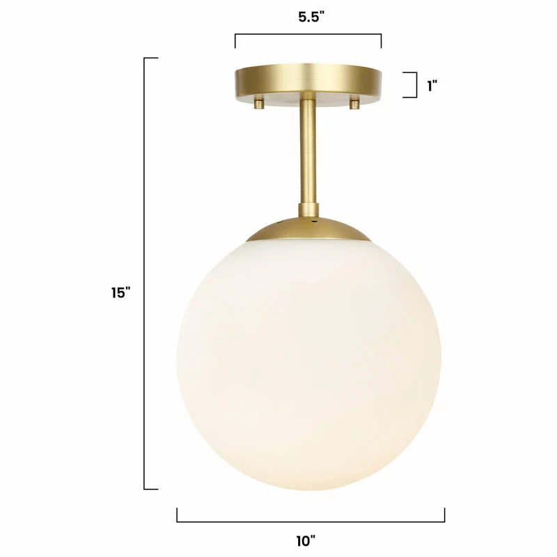 Light Society Aura Globe Ceiling Light, Milk Glass 9 Light Society Aura Globe Ceiling Light, Milk Glass - Image 9