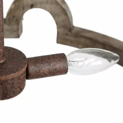 LNC Lighting LNC 3-Light Farmhouse Drum Distressed White Wood And Metal Dimmable Chandelier -Ceiling Lighting Shop 58a14d9e0fbb6e6d 9990 w800 h800 b0 p0