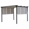 GDFStudio GDF Studio Dione Outdoor Steel Framed9.5' By 9.5' Gazebo, Gray