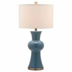 Safavieh Lola Column Lamps, Set Of 2, Blue -Ceiling Lighting Shop 59f151b2075780d9 7784 w800 h800 b1 p0