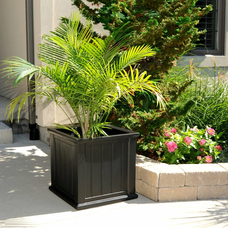 Mayne - Outdoor Products Of Distinction 20"x20"x20" Cape Cod Patio Planter, Black 3 Mayne - Outdoor Products Of Distinction 20"x20"x20" Cape Cod Patio Planter, Black - Image 3
