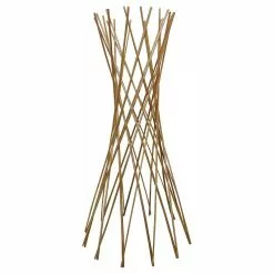 Master Garden Products Carbonized Skinless Willow Funnel Trellis, 48"