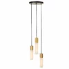 Tala Basalt Triple Ceiling Light With Brass Pendant