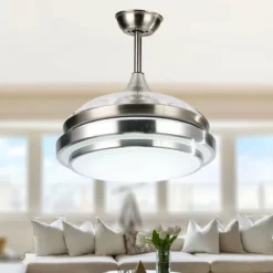 Bella Depot Modern Ceiling Fan With Light And Remote, Retractable Bedroom Ceiling Fan, Silver (Recommend), 36" -Ceiling Lighting Shop 5c51352c0dec6a2a 7964 w800 h800 b0 p0