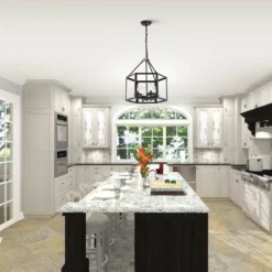 Edvivi Lighting 4-Light Oil Rubbed Bronze Hexagon Lantern Cage Chandelier Farmhouse -Ceiling Lighting Shop 5d017dad0d8be0c3 0930 w800 h800 b0 p0