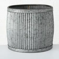 Whole House Worlds Belly Bucket Planters, Set Of 3, Galvanized Metal , 17 - 12" Diameter -Ceiling Lighting Shop 5d019ac90ead6160 7414 w800 h800 b0 p0