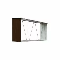 Vida XL International B.V. VidaXL Garden Log Storage Shed Galvanized Steel 129.9" Brown Firewood Shed