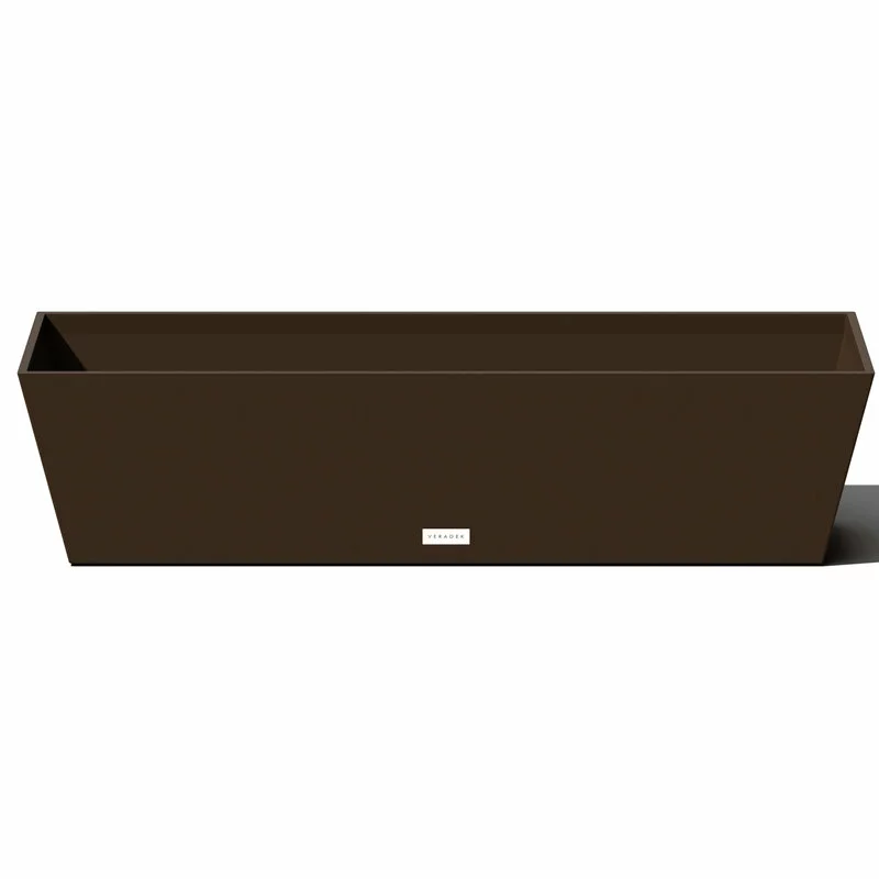 Veradek Beau Window Box Planter, Espresso Brown, 36 In. 1 Veradek Beau Window Box Planter, Espresso Brown, 36 In.