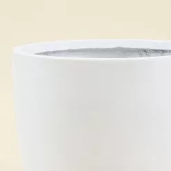 LuxenHome Round White Finish Planter, Small -Ceiling Lighting Shop 5ed10a780e62b7e0 0805 w800 h800 b0 p0