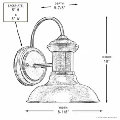 Urban Ambiance Luxury Industrial Outdoor Wall Light, Palermo Series, Copper Finish -Ceiling Lighting Shop 5f51b5f80bc52137 4178 w800 h800 b1 p0