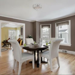 Kira Home Gemma 15" Chic Crystal Flush Mount Chandelier, Round Metal Shade -Ceiling Lighting Shop 5f81bb7b00d11540 5689 w800 h800 b0 p0