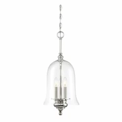 Helmsman Lighting Works 3-Light Pendant, Polished Nickel