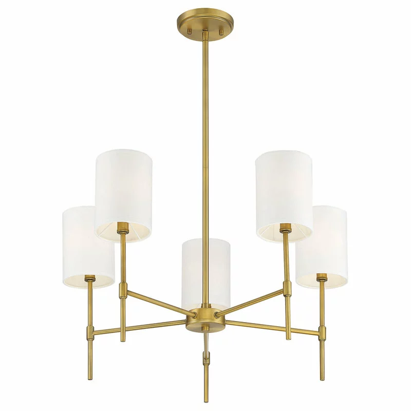 Trade Winds Lighting Trade Winds Leslie 5-Light Chandelier In Natural Brass 4 Trade Winds Lighting Trade Winds Leslie 5-Light Chandelier In Natural Brass - Image 4