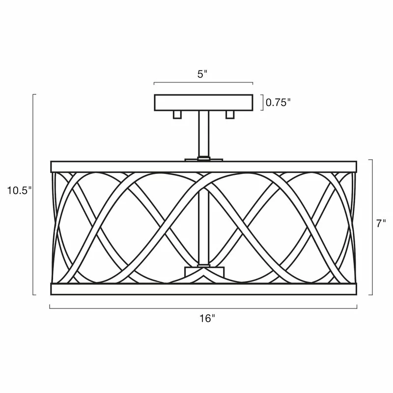 Kira Home Isabelle 16" Ceiling Light, Metal Drum Shade, Warm Brass Accents 7 Kira Home Isabelle 16" Ceiling Light, Metal Drum Shade, Warm Brass Accents - Image 7