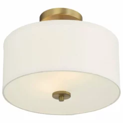 Savoy House Meridian 2 Light Semi-Flush Natural Brass -Ceiling Lighting Shop 6141975d008af91a 2639 w800 h800 b1 p0