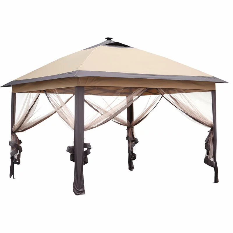 Ainfox 11Ft X 11Ft Double-Roofed Outdoor Gazebo Pop Up Canopy With LED Lights 2 Ainfox 11Ft X 11Ft Double-Roofed Outdoor Gazebo Pop Up Canopy With LED Lights - Image 2