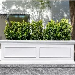 Veradek Brixton Planter Box, 36", White -Ceiling Lighting Shop 625146b200b00cc1 0319 w800 h800 b0 p0