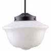 Linea Di Liara Lavagna Pendant Light With Milk Glass, Black