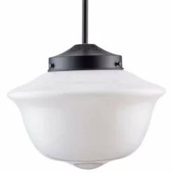 Linea Di Liara Lavagna Pendant Light With Milk Glass, Black