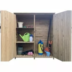 Hanover Outdoor Wooden Storage Shed For Tools, With Shelf And Latch -Ceiling Lighting Shop 633124eb0ffca400 5293 w800 h800 b1 p0