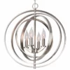 Kira Home Orbits 21" 4-Light Modern Sphere/Orb Chandelier, Brushed Nickel Finish