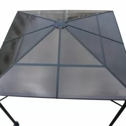 GDFStudio GDF Studio Halley Outdoor 10'x10' Aluminum Framed Gazebo, No Curtains, Black -Ceiling Lighting Shop 63819e830f907513 3612 w800 h800 b0 p0
