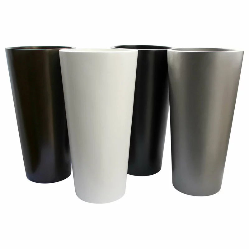 Root And Stock Sonoma Tall Cylinder Planter, Black, 18"x36" 2 Root And Stock Sonoma Tall Cylinder Planter, Black, 18"x36" - Image 2