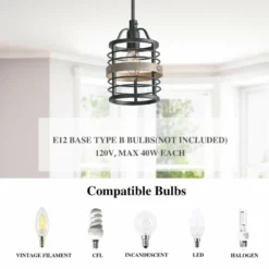 LNC Lighting LNC 1-Light Farmhouse Matte Gray Cylinder Single Mini Pendant Lighting -Ceiling Lighting Shop 63d1fd4803219470 5478 w800 h800 b0 p0