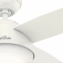 Hunter Fan Company 44" Dempsey Fresh White Ceiling Fan With Light/Remote -Ceiling Lighting Shop 643104630f8fe023 9860 w800 h800 b0 p0