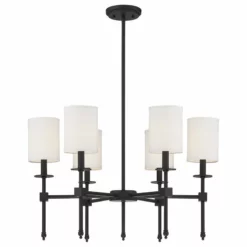 Savoy House Chatham 6-Light Chandelier, Matte Black -Ceiling Lighting Shop 649125ee0bfed6f8 3377 w800 h800 b1 p0