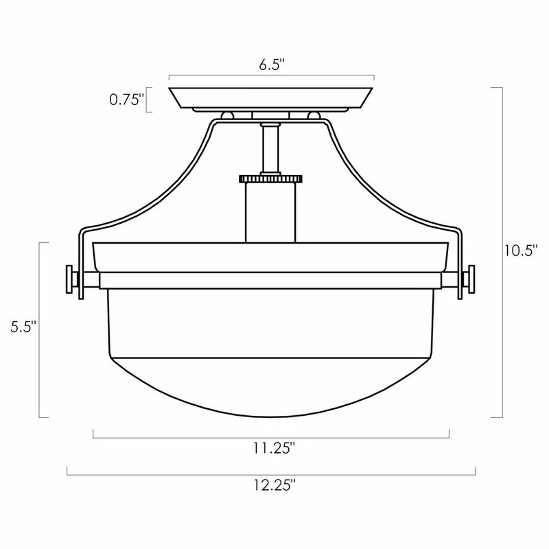 Kira Home Zurich 12" Rustic Farmhouse Ceiling Light, Glass Shade, Warm Brass 7 Kira Home Zurich 12" Rustic Farmhouse Ceiling Light, Glass Shade, Warm Brass - Image 7