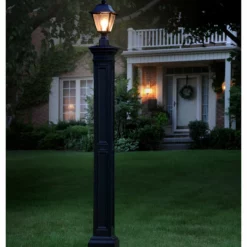 Mayne - Outdoor Products Of Distinction 9 3/8"x9 3/8"x72" Liberty Lamp Post, Post & Mount, Black -Ceiling Lighting Shop 64e18ea305c53784 2373 w800 h800 b0 p0