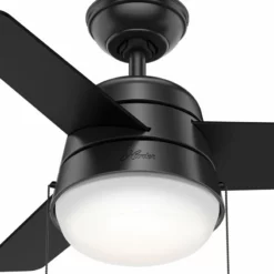 Hunter Fan Company 36" Aker Matte Black Ceiling Fan With Light 20 Hunter Fan Company 36" Aker Matte Black Ceiling Fan With Light -Ceiling Lighting Shop 64f108010f8fd34c 7816 w800 h800 b0 p0