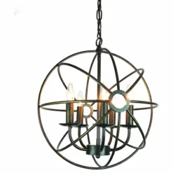 Edvivi Lighting Dover 5-Light Antique Bronze Vintage Globe Cage Chandelier, 16" Farmhouse -Ceiling Lighting Shop 6591164f0a0b779b 9357 w800 h800 b1 p0