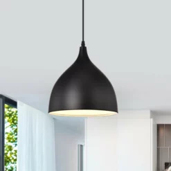CHLOE Lighting, Inc. CHLOE Lighting WALTER Industrial 1-Light Textured Black Mini Pendant -Ceiling Lighting Shop 65e124f00fdd4232 5609 w800 h800 b0 p0